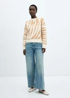 Pull-over Maille Imprimé Animal 10 Pull-over Maille Imprimé Animal -Promos Mango Boutique 57007757 07 99999999 01