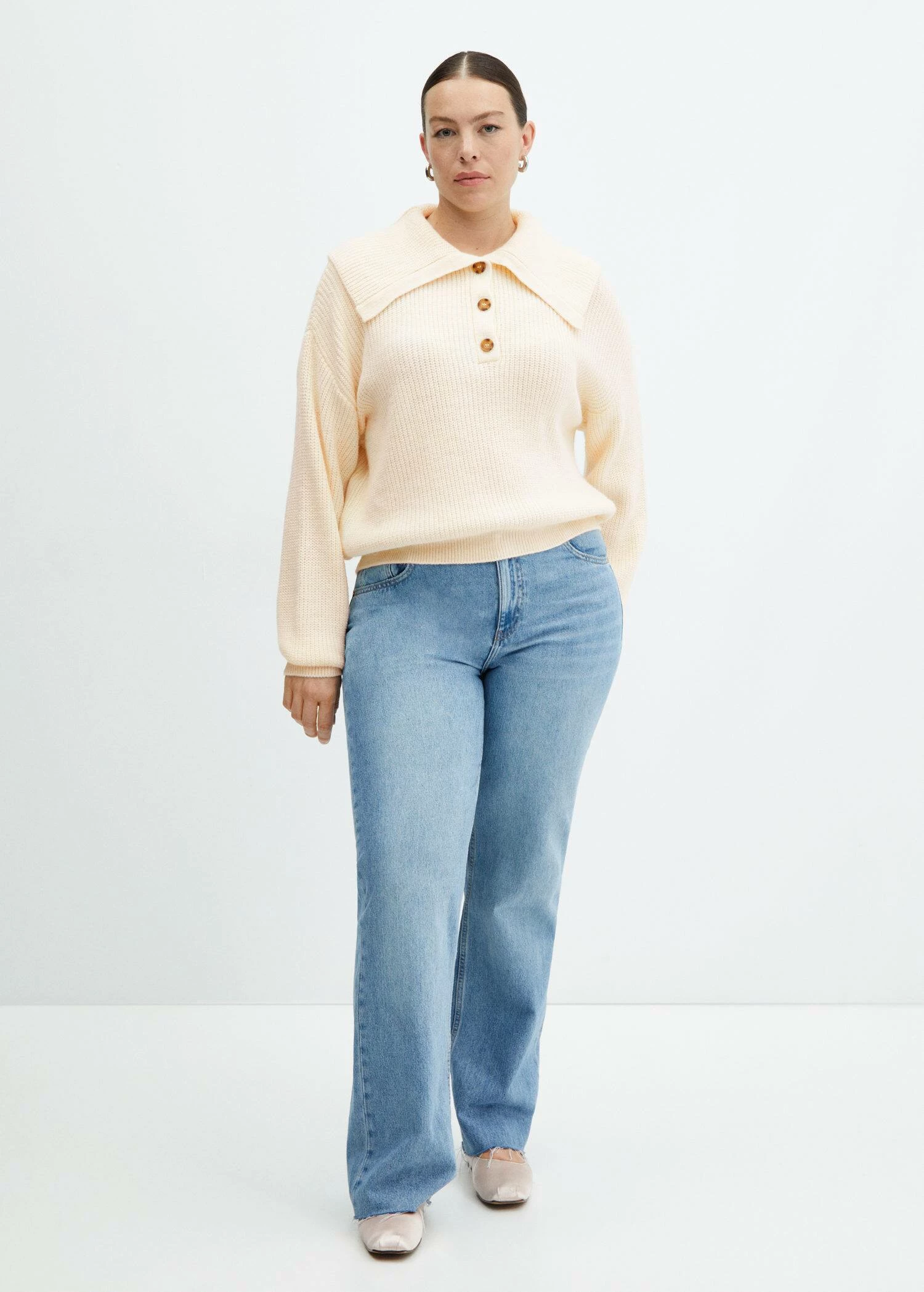 Pull-over Maille Col Boutonné 7 Pull-over Maille Col Boutonné – Image 5