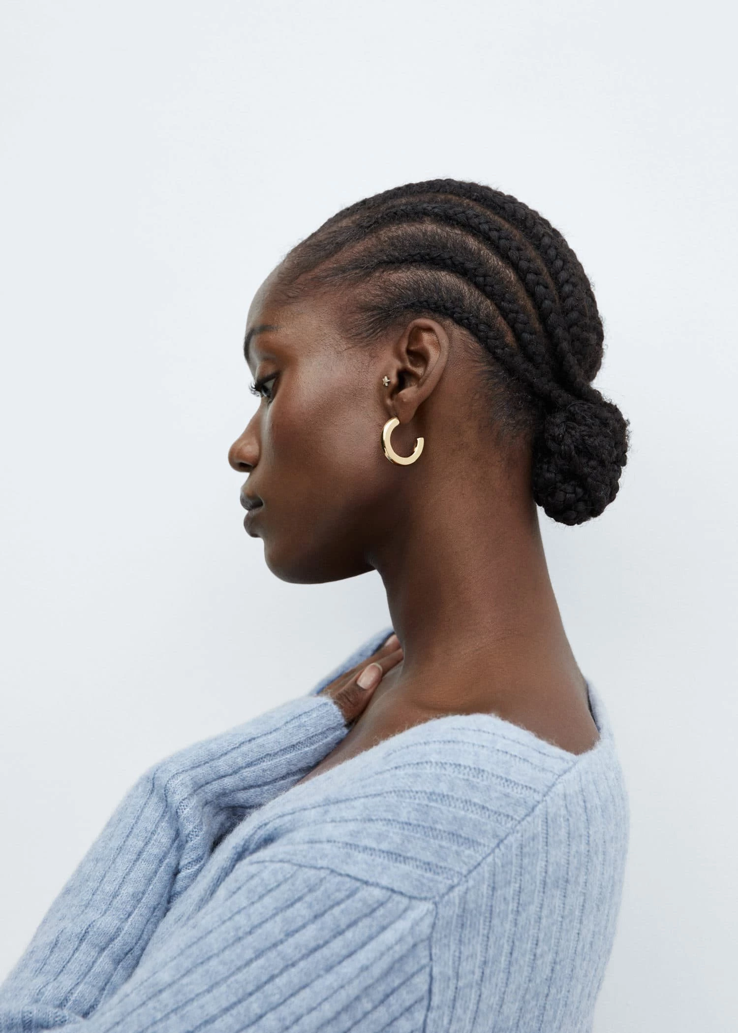 Pull-over Côtelé Col En V 9 Pull-over Côtelé Col En V – Image 7