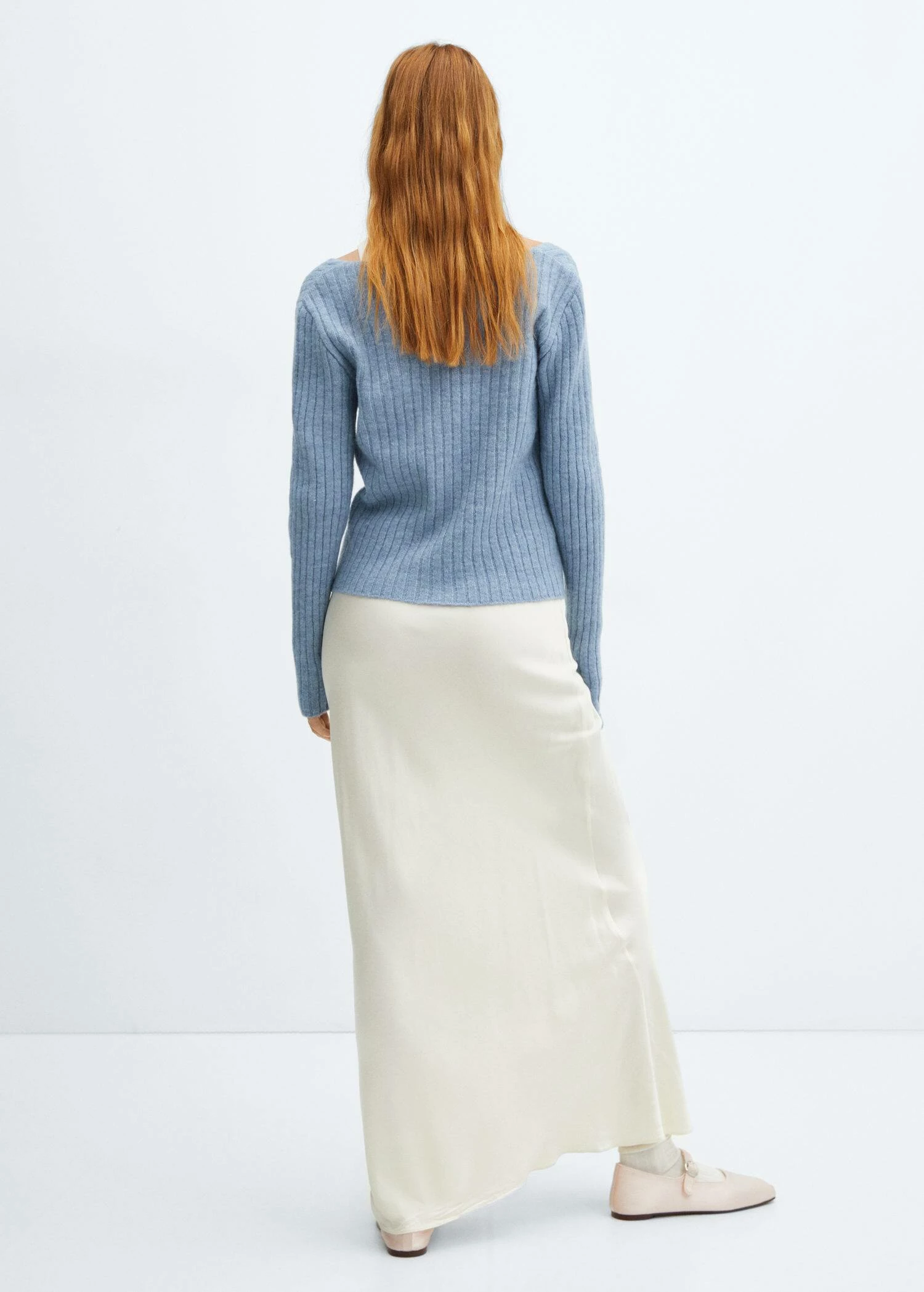 Pull-over Côtelé Col En V 5 Pull-over Côtelé Col En V – Image 3