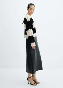 Pull-over Rayures Maille Tressée -Promos Mango Boutique 57007772 02 D2