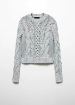 Pull-over Maille Tressée -Promos Mango Boutique 57007774 PL B