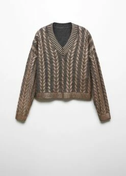 Pull-over Col V Foil -Promos Mango Boutique 57007778 CO B
