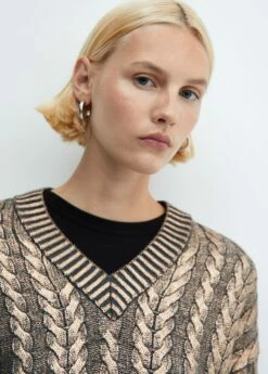 Pull-over Col V Foil -Promos Mango Boutique 57007778 CO D1