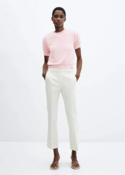 Pull-over Fausse Fourrure Manches Courtes -Promos Mango Boutique 57009095 85 99999999 01