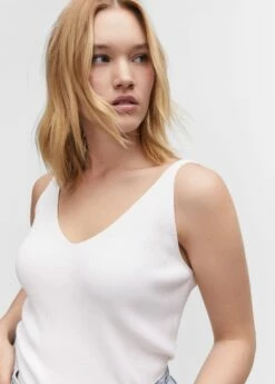 Top Maille Col V -Promos Mango Boutique 57010252 05 D4