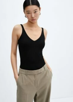 Top Maille Col V -Promos Mango Boutique 57010252 99