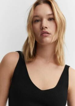 Top Maille Col V -Promos Mango Boutique 57010252 99 D4