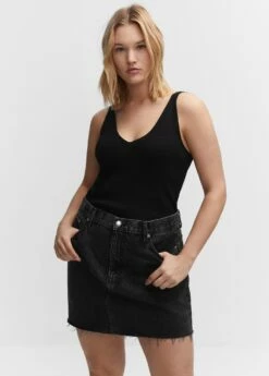 Top Maille Col V -Promos Mango Boutique 57010252 99 D5