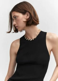 Top Maille Côtelée -Promos Mango Boutique 57010260 99 D1