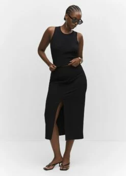 Top Maille Côtelée -Promos Mango Boutique 57010260 99 D3