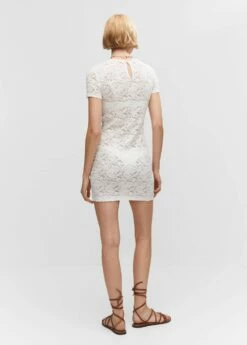 Robe Courte Guipure -Promos Mango Boutique 57010316 02 R