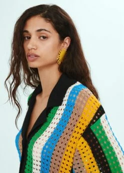 Polo Maille Ajourée Oversize -Promos Mango Boutique 57010379 15 D1