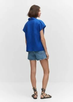 Chemise Lin Manches Courtes 17 Chemise Lin Manches Courtes -Promos Mango Boutique 57010719 52 R