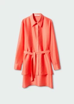 Chemise Lyocell Nœud -Promos Mango Boutique 57010723 87 B