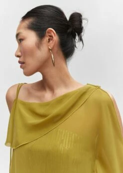 Blouse Asymétrique Nœuds -Promos Mango Boutique 57010737 36 D1