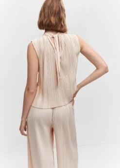 Haut Plissé Nœud -Promos Mango Boutique 57010763 05 R