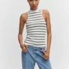 Top Rayures Col Montant -Promos Mango Boutique 57012885 01