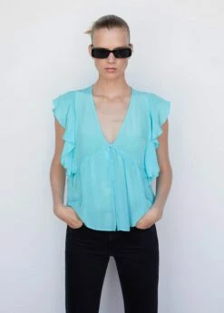 Blouse Volants -Promos Mango Boutique 57012895 52