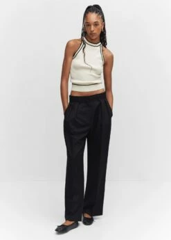 Top Maille Détails Contrastants -Promos Mango Boutique 57013783 05 99999999 01