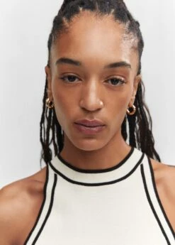 Top Maille Détails Contrastants -Promos Mango Boutique 57013783 05 D1