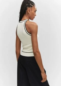 Top Maille Détails Contrastants -Promos Mango Boutique 57013783 05 R