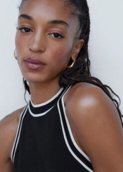 Top Maille Détails Contrastants -Promos Mango Boutique 57013783 99 D1