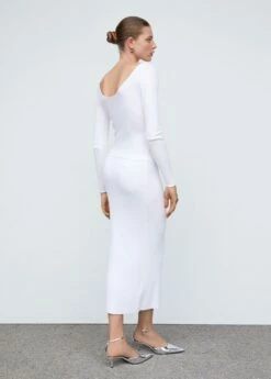 Pull-over Maille Côtelée Dos Plongeant -Promos Mango Boutique 57013809 05 R