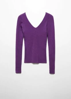 Pull-over Maille Côtelée Dos Plongeant -Promos Mango Boutique 57013809 65 B