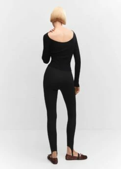 Pull-over Maille Côtelée Dos Plongeant -Promos Mango Boutique 57013809 99 R