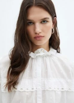 Blouse Détails Brodés 12 Blouse Détails Brodés -Promos Mango Boutique 57013814 01 D1