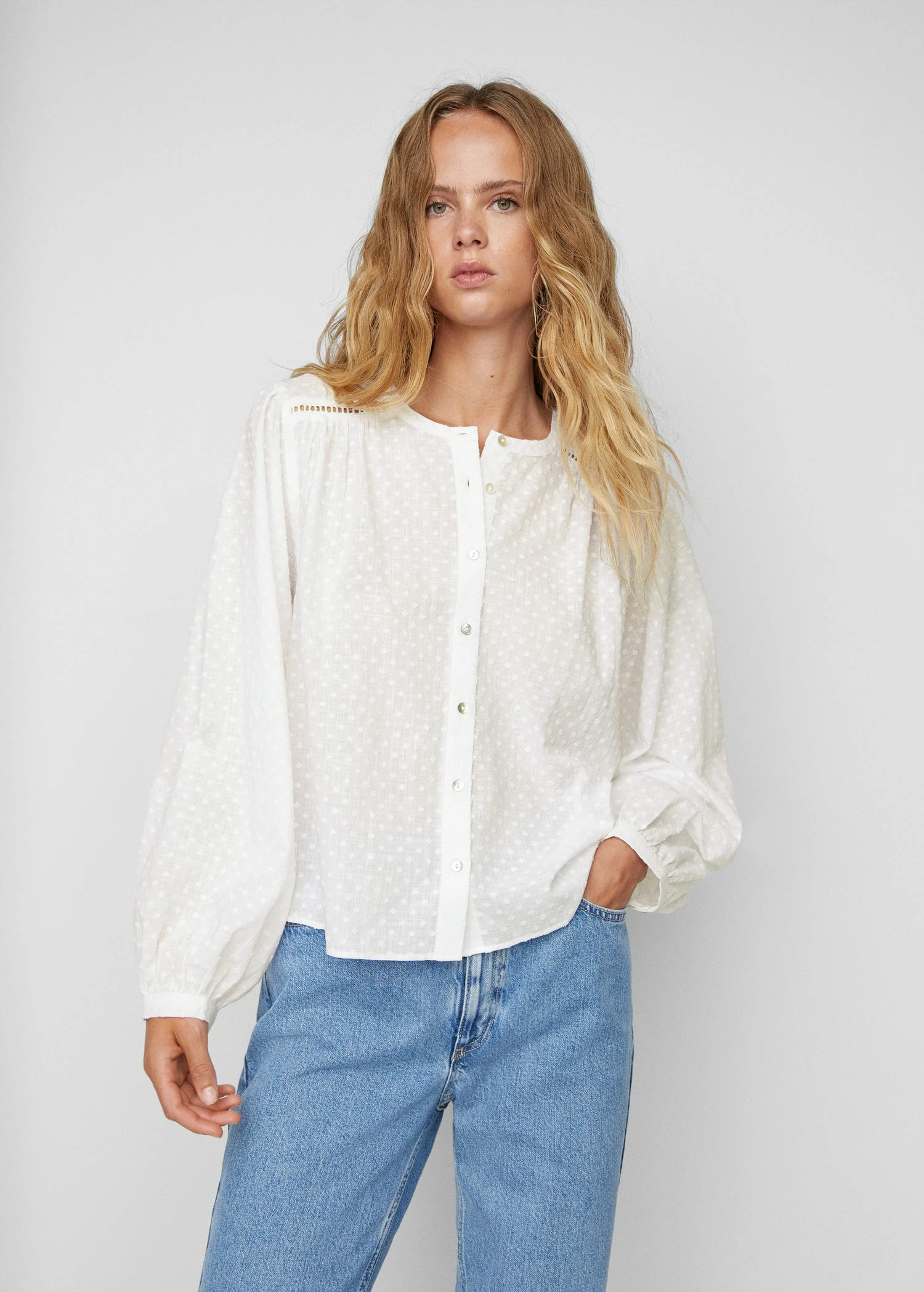 Blouse Coton Plumetis 3 Blouse Coton Plumetis