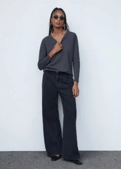 T-shirt Coton Col En V -Promos Mango Boutique 57014404 96 99999999 01