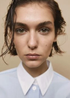 Chemise Crop Rayures -Promos Mango Boutique 57014776 50 D6