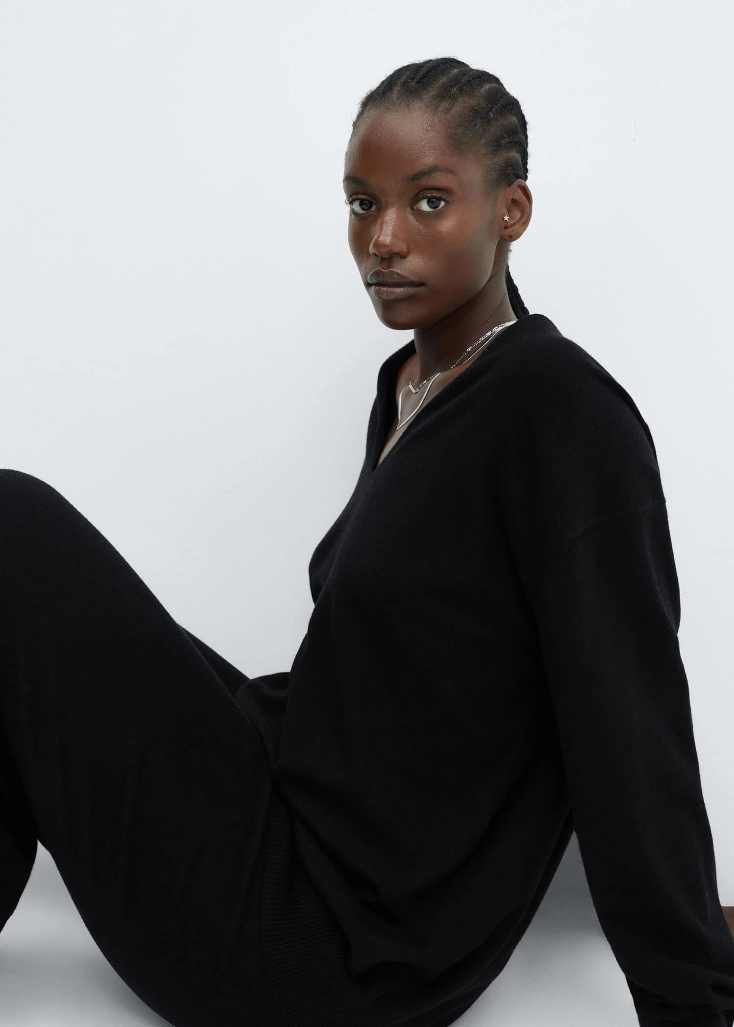 Pull-over Maille Fine Col V 8 Pull-over Maille Fine Col V – Image 6