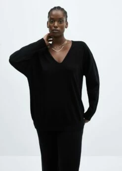 Pull-over Maille Fine Col V 28 Pull-over Maille Fine Col V -Promos Mango Boutique 57015795 99 D5