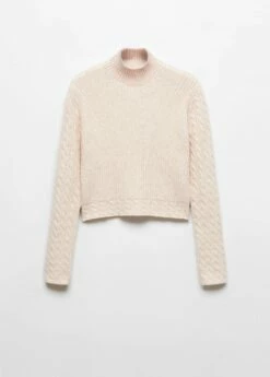 Pull-over Torsades Col Montant -Promos Mango Boutique 57015807 81 B