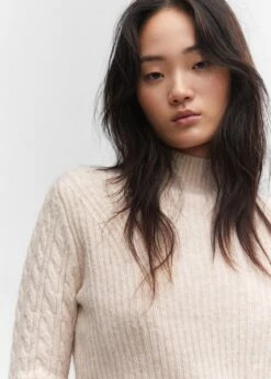 Pull-over Torsades Col Montant -Promos Mango Boutique 57015807 81 D1