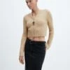 Cardigan Maille Côtelée Détail Fermeture Éclair -Promos Mango Boutique 57015810 09
