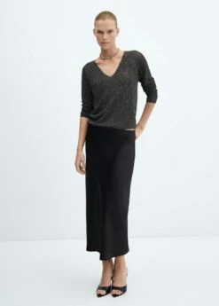 Pull-over Lurex Col V -Promos Mango Boutique 57017727 99 99999999 01