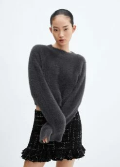 Pull-over En Maille Effet Fourrure