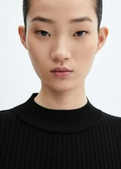 Robe Maille Côtelée Ouvertures -Promos Mango Boutique 57017755 99 D1