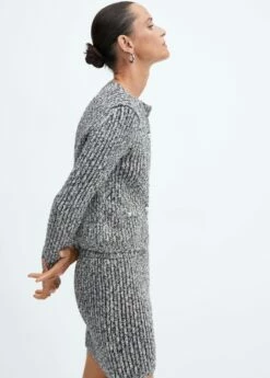 Cardigan Maille Côtelée Texture