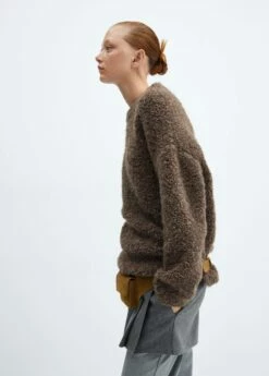 Pull-over En Maille Bouclette -Promos Mango Boutique 57018274 32 D4