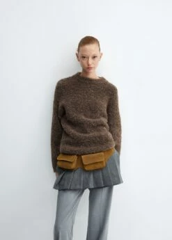 Pull-over En Maille Bouclette -Promos Mango Boutique 57018274 32 D6