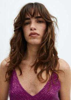 Top Bretelles à Sequins -Promos Mango Boutique 57019101 65 D1