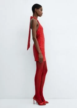 Robe Sequins à Emmanchures Américaines -Promos Mango Boutique 57019112 70 D2