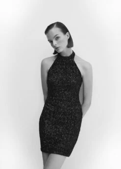 Robe Sequins à Emmanchures Américaines -Promos Mango Boutique 57019112 99 D2