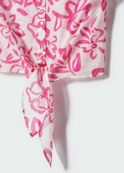 Chemise Imprimée Nœud -Promos Mango Boutique 57020215 88 D8