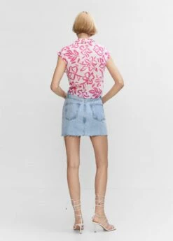 Chemise Imprimée Nœud -Promos Mango Boutique 57020215 88 R